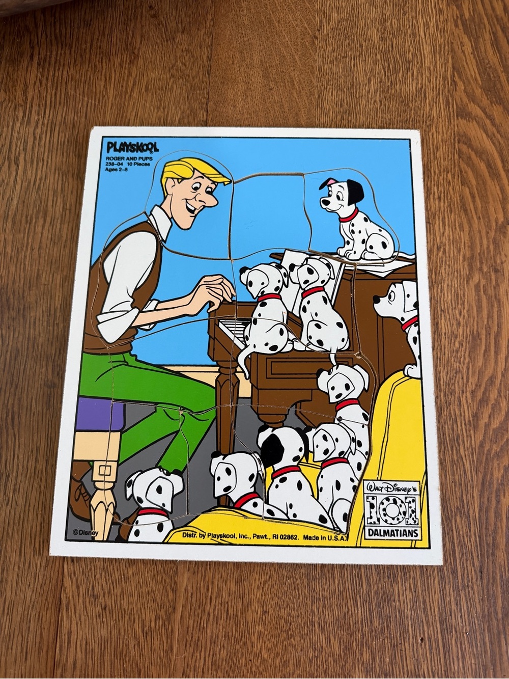 Disney 101 Dalmatians Puzzle Panel - Blue, White, Black, Green, Yellow, Brown